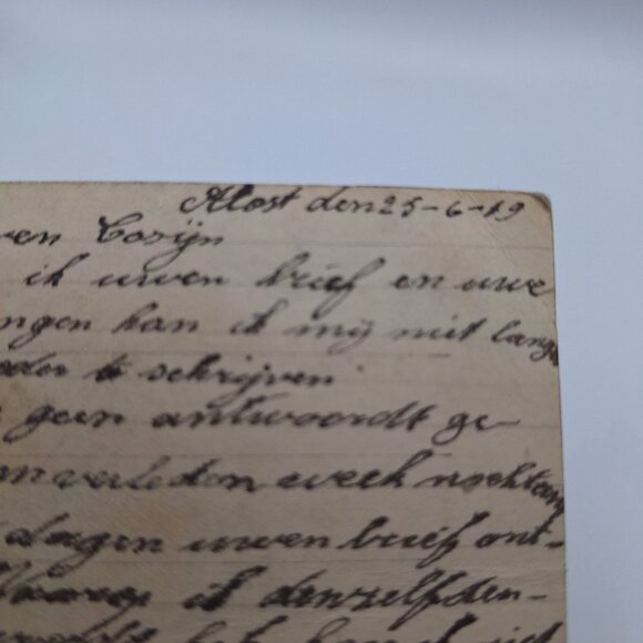 Antique French Lovers Postcard Romantic Scene Listen To Love Poem 1885 Elegant - Picture 8 of 8